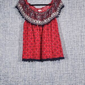 Westport Red and Black Short Sleeve Top